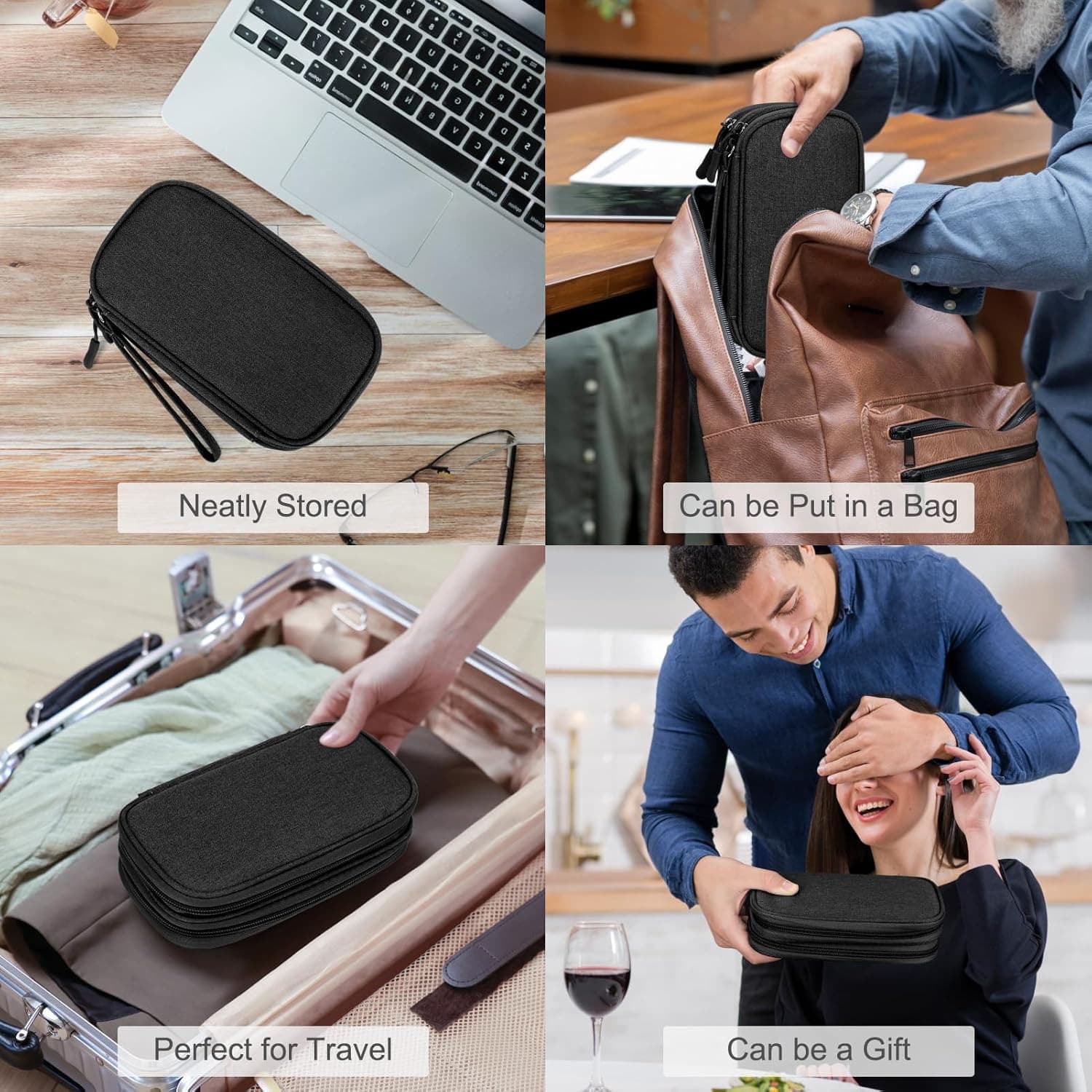 Waterproof Travel Tech Organizer – Cable & Gadget Storage Case for Accessories