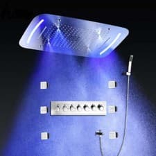 X28" Luxurious Recessed Waterfall Rainfall LED
