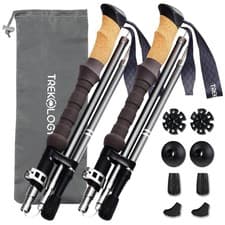 Adjustable Height Hiking Poles Aluminum Walking