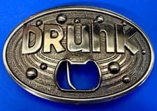 Drunk Statement Funny Novelty Silver Tone
