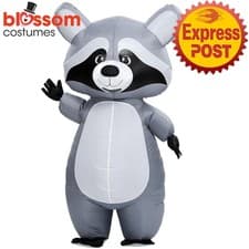 K354 Grey Raccoon Adult Inflatable Book