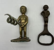 Two VTG Novelty Bottle Opener Corkscrew