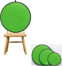 Portable Green Screen Backdrop, Collapsible Webcam