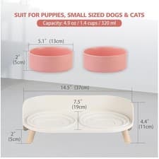 Raised Pet Bowls With Splash Guard