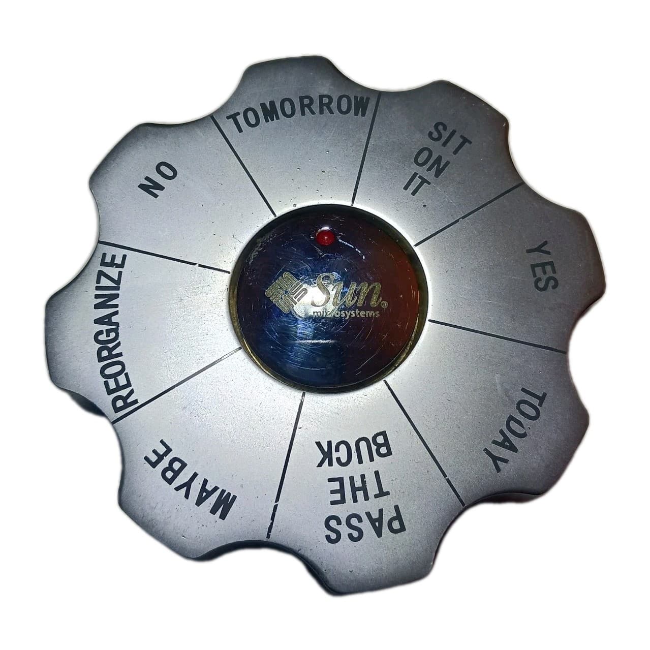Executive Desk Toy Sun Microsystems Spinning Decision Maker Paperweight 8-ball