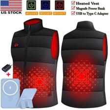 Heated Vest Body Warm Electric USB