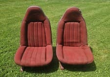 Pair Red Cloth 1973-1977 GM Swivel