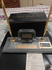 Marble Deluxe Executive Desk Set LCD