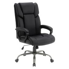 High-back In Black Faux Leather Executive