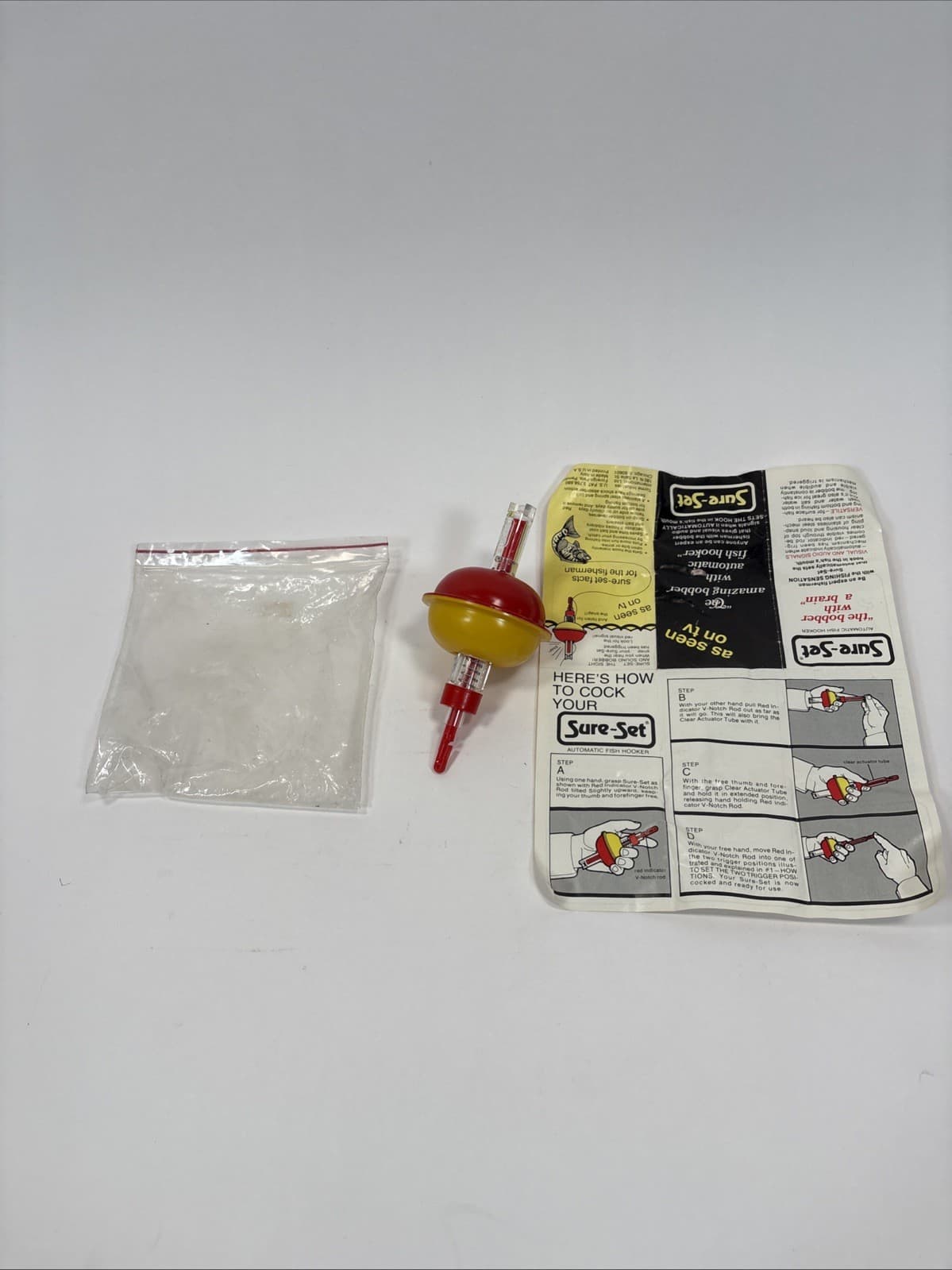 Vintage 1973 Sure-Set Auto Hook Setting Fishing Bobber As Seen On TV NOS Gadget