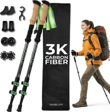 3K Carbon Fiber Trekking Poles 210g