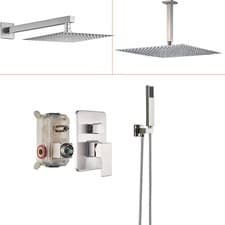 Rainfall Shower Faucet System Luxury Head