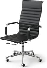 Office Chair, High Back Ribbed PU