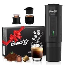 Beanztrip Portable Electric Espresso Machine, Travel