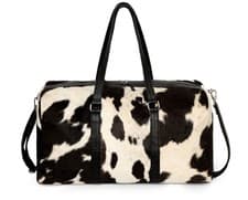 Rustic Hair On Cowhide Leather Duffel