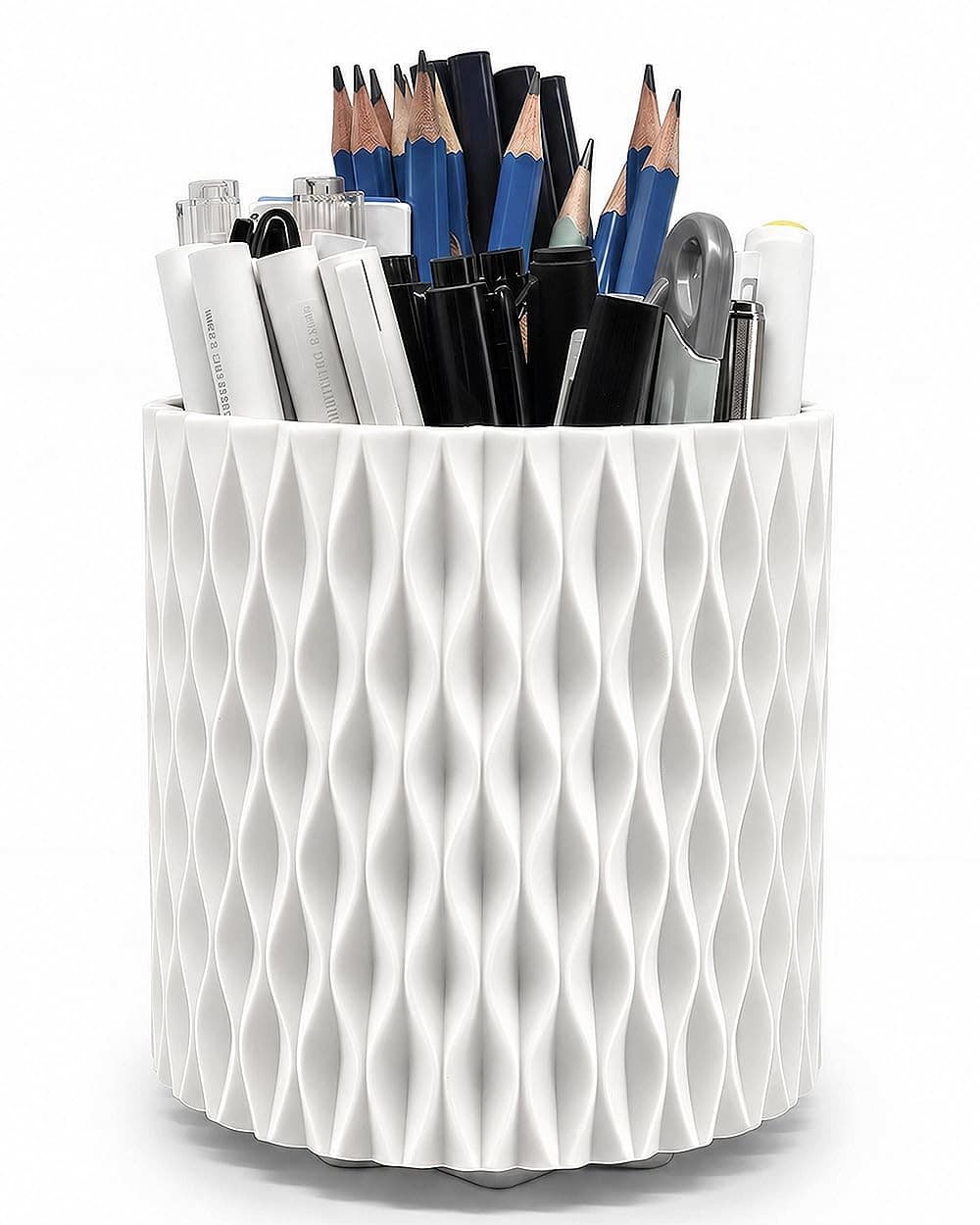 Lebenrich Rotating Pen Holder for Desk, 5 Slots Easthetic Pencil holder Desk Org