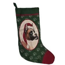 Boxer Dog With Santa Hat Christmas