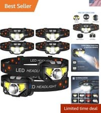 Headlamp Flashlight,6-pack Lumen Ultra Bright LED