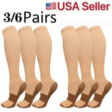 20-30mmhg Copper Compression Sleeve Socks Women