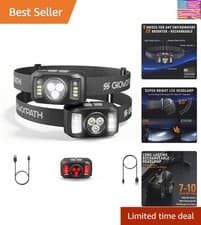 Upgraded Headlamp Rechargeable, Ultra Bright Headlight