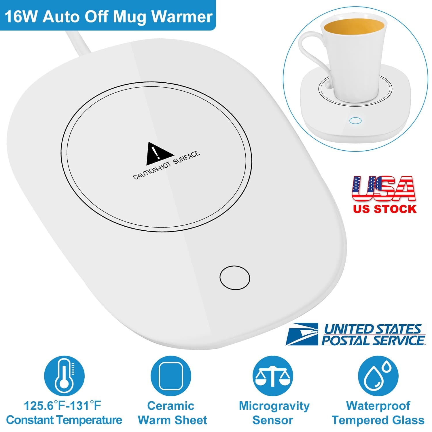 2pc Coffee cup insulation electric cup tea milk heater pad office home automatic