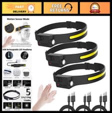 Rechargeable LED Headlamp With Motion Sensor