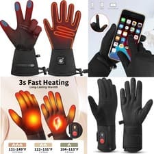 Heated Electric Thin Ski Gloves Touchscreen
