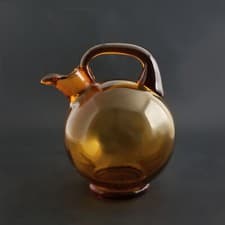 Cambridge Amber Tilted Glass Ball Pitcher