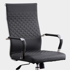 Office Chair With Patterned Back Design,