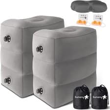 Sunany Inflatable Travel Foot Rest Pillow,