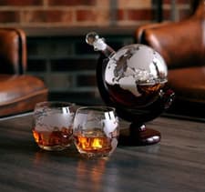 Navigator Galleon Wine Decanter World Map