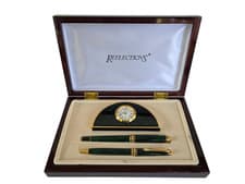 Reflections Executive Desk Set Green Marble