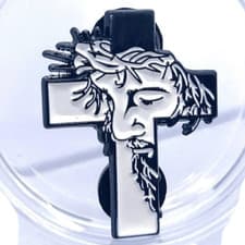 Jesus Cross Crown Novelty Enamel Lapel