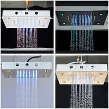 LED Colors Change Rain&waterfall Shower Head