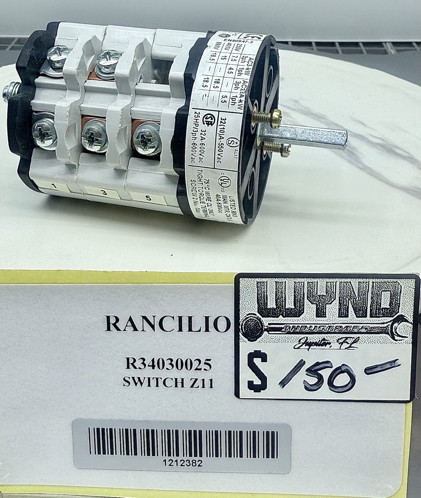 (NEW) Rancilio Z11 Power Switch Part # R34030025