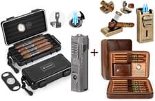 Cigar Travel Humidor Set With Elegant
