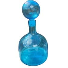 VTG Genie Bottle Aqua Glass Decanter