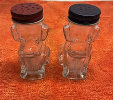 Clear Glass Dog Shaped Salt