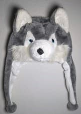 Husky Dog Plush Animal Novelty Hat