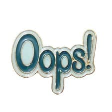 Oops Enamel Pin Funny Meme Lapel