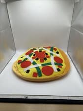 Plush Pizza Dog Toy Squeaky Pepperoni