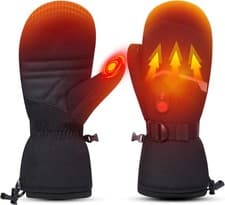 Heated Ski Hand Warm Windproof Mittens