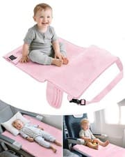 Pink Inflatable Footrest For Toddler Plane