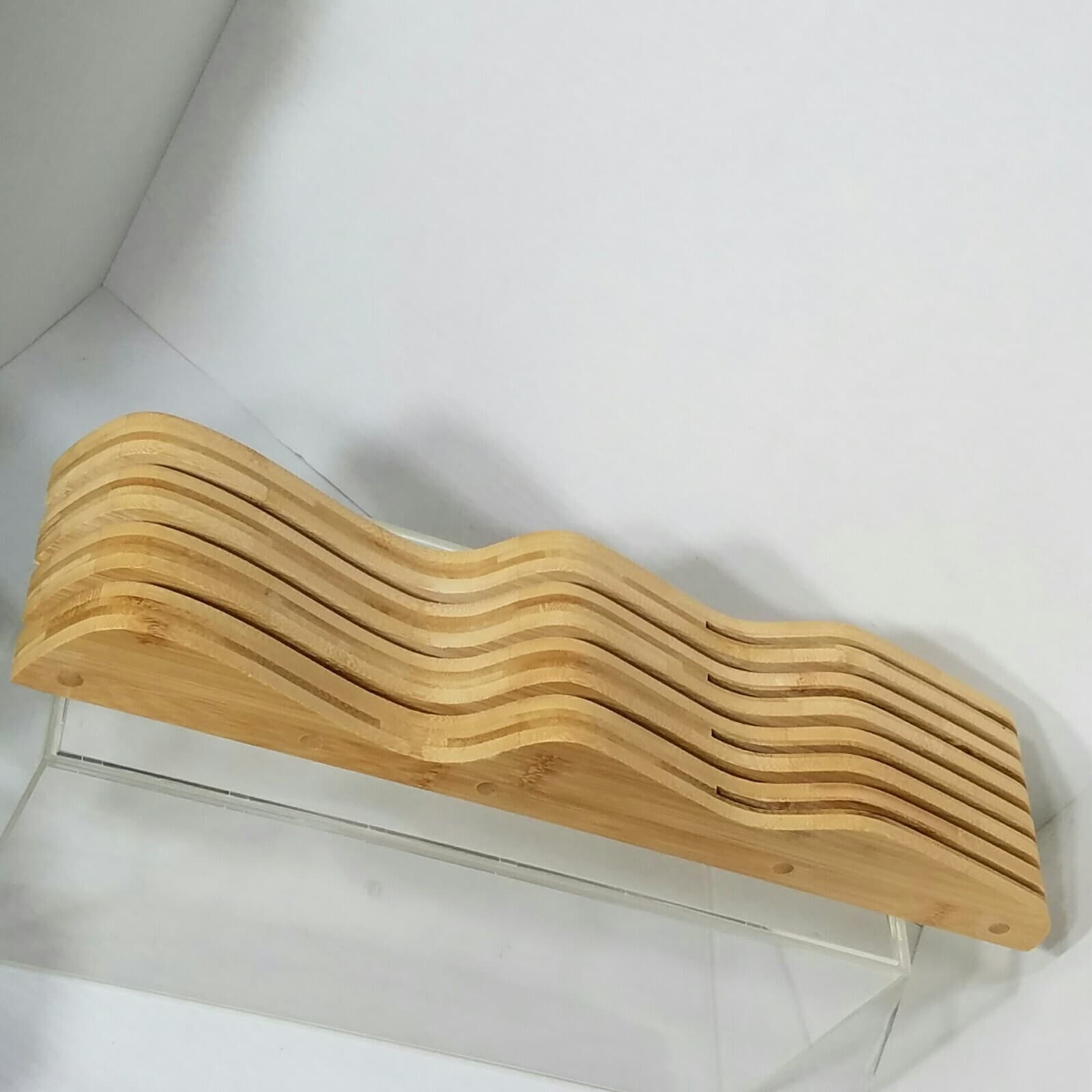 Bamboo Wood In-Drawer Knife Organizer with 7 Slots
