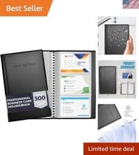 Black Business Card Book With Snap