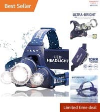 Bright Headlamp 1080 Lumens Water Resistant