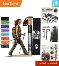 Ultra-light Carbon Fiber Trekking Poles 7.6
