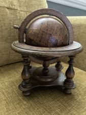 Old World Wooden Desktop Globe