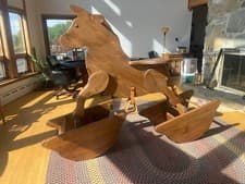 Life-size Wooden Rocking Horse