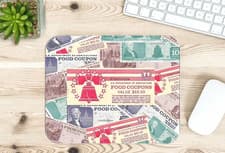 Mouse Pad Novelty Funny Food Stamp